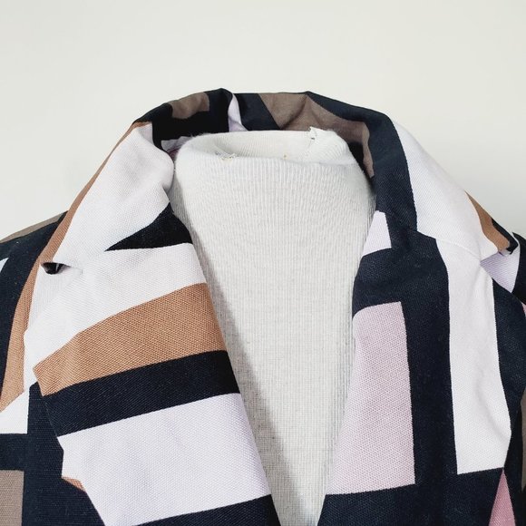 Diane Von Furstenberg Jacket Abstract Retro Double Breasted Cotton Purple 6 - Picture 7 of 14